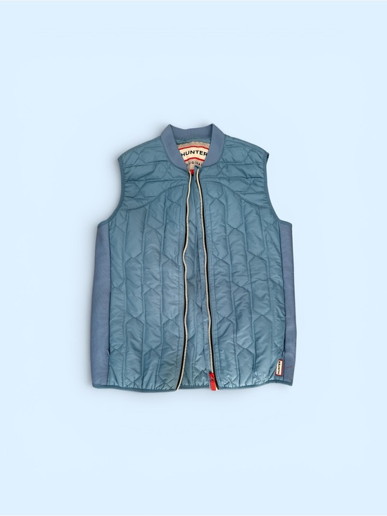 Hunter Jackets & Blazers - Hunter Blue Quilted Sleeveless Vest